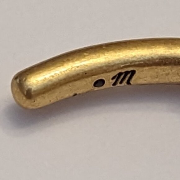 Madewell Black and Red Stripe Gold-toned Cuff Bracelet - Picture 3 of 7